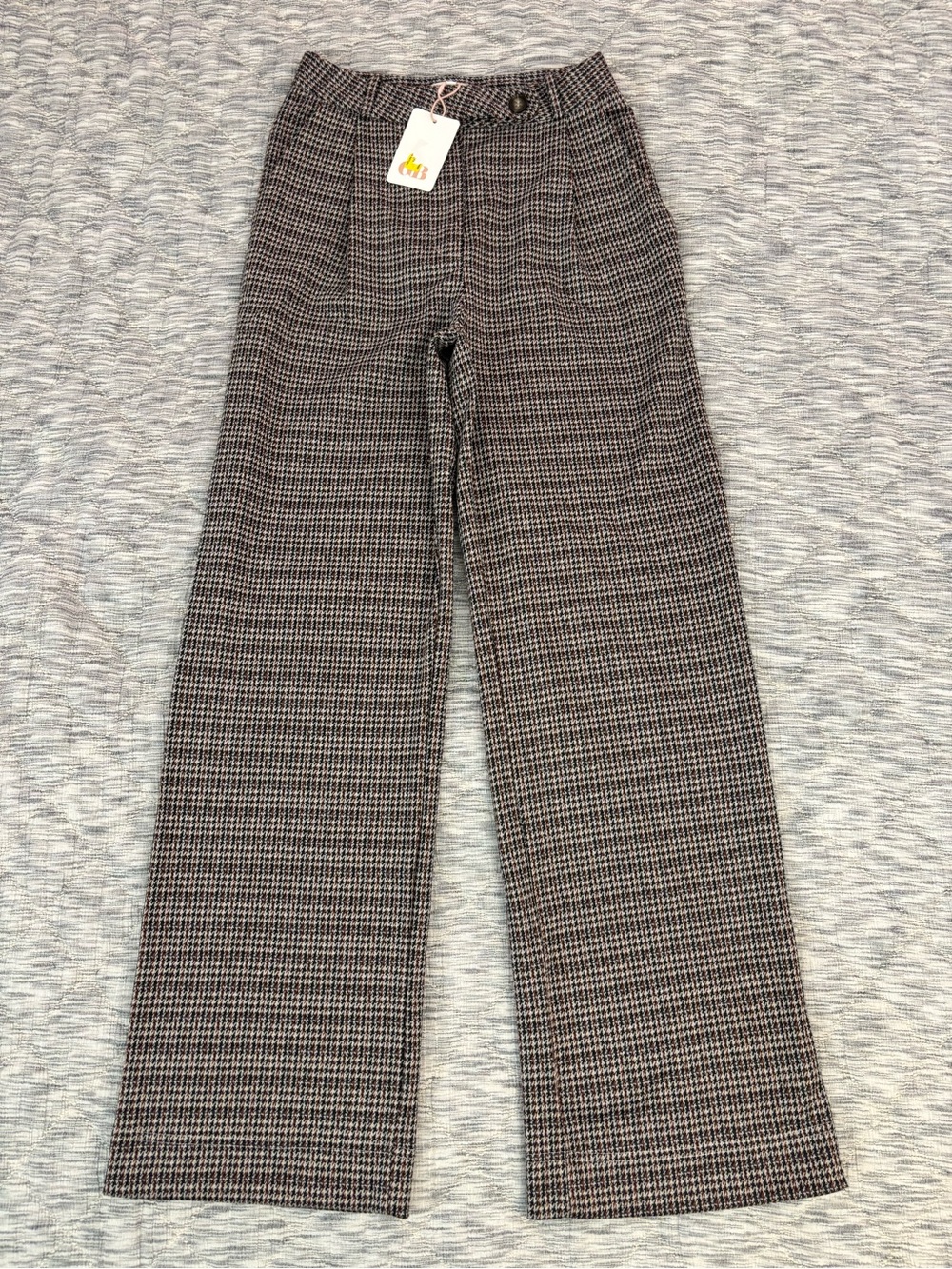 Gianni Bini High Rise Wide Leg Plaid Pants Sz 5(Juniors) NWT -